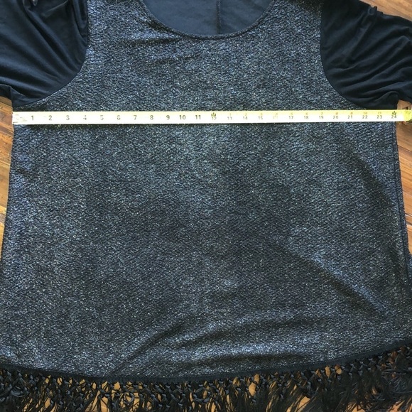 BLACK sparkle plus size top - Picture 7 of 9